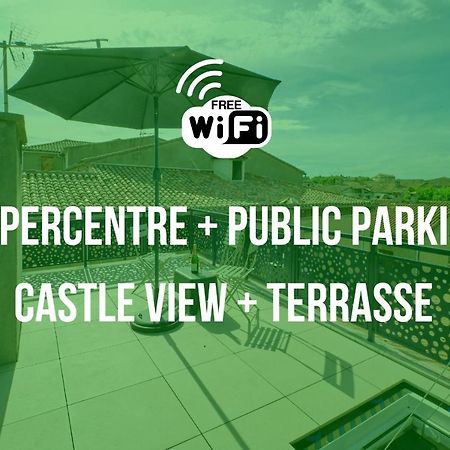 Mon Toit Carcassonnais •Hypercentre •Terrasse •Vue Lägenhet Carcassonne Exteriör bild