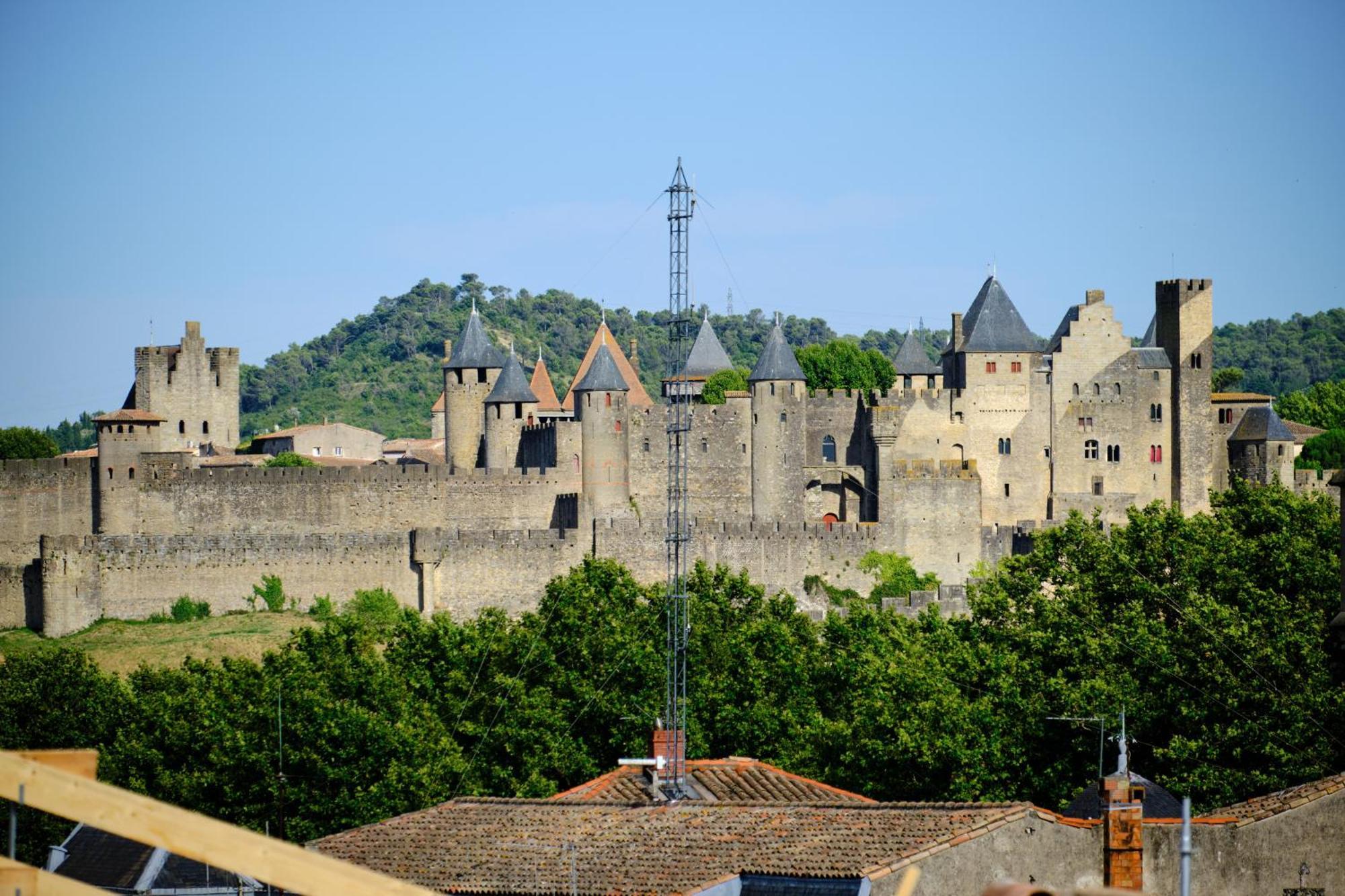 Mon Toit Carcassonnais •Hypercentre •Terrasse •Vue Lägenhet Carcassonne Exteriör bild