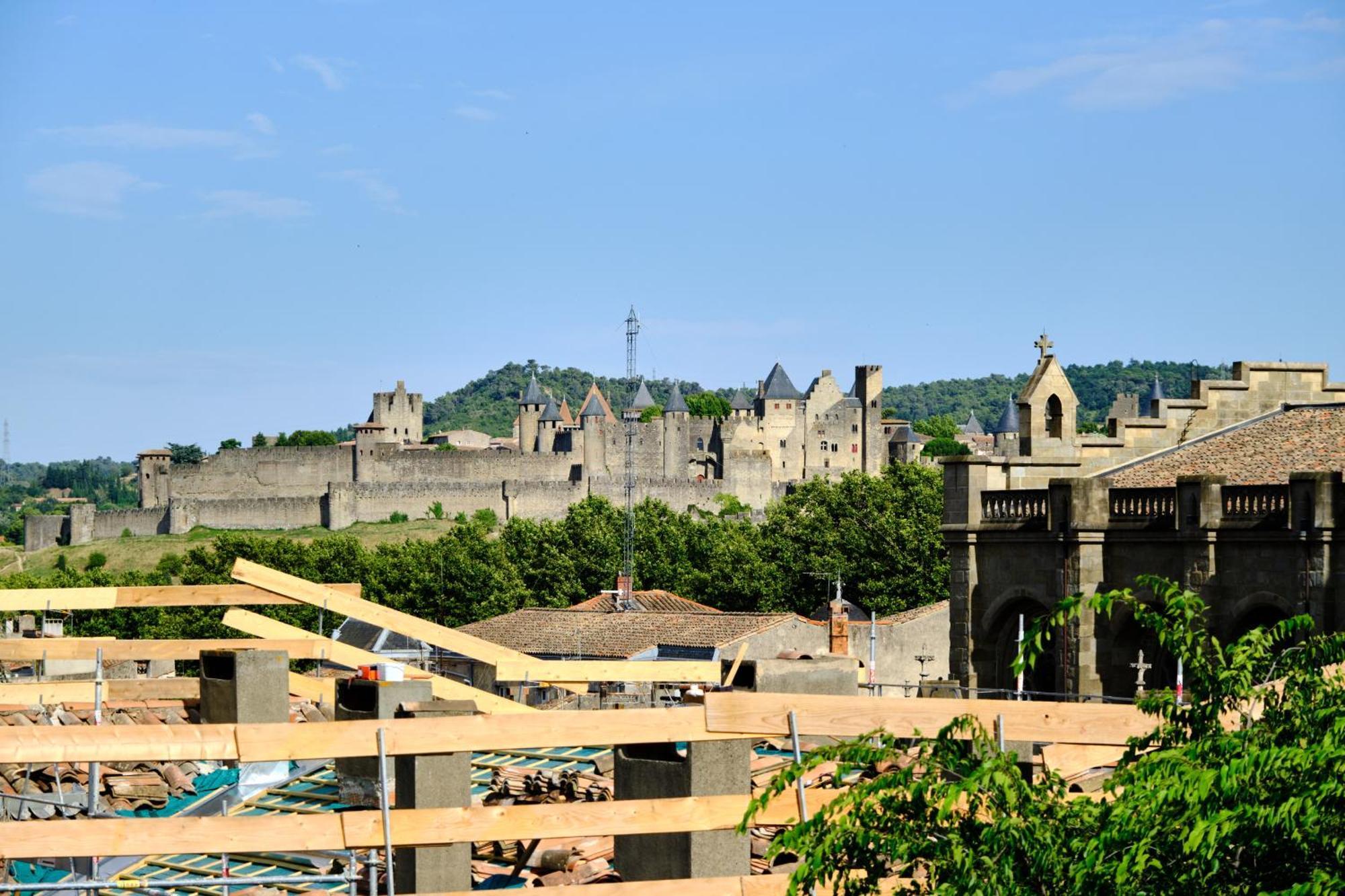 Mon Toit Carcassonnais •Hypercentre •Terrasse •Vue Lägenhet Carcassonne Exteriör bild